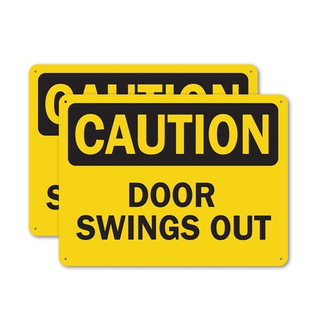 Signmission Door Swings Out, 10 in W x Rectangle, Aluminum OS-2PACK-CS-A-710-L-19151